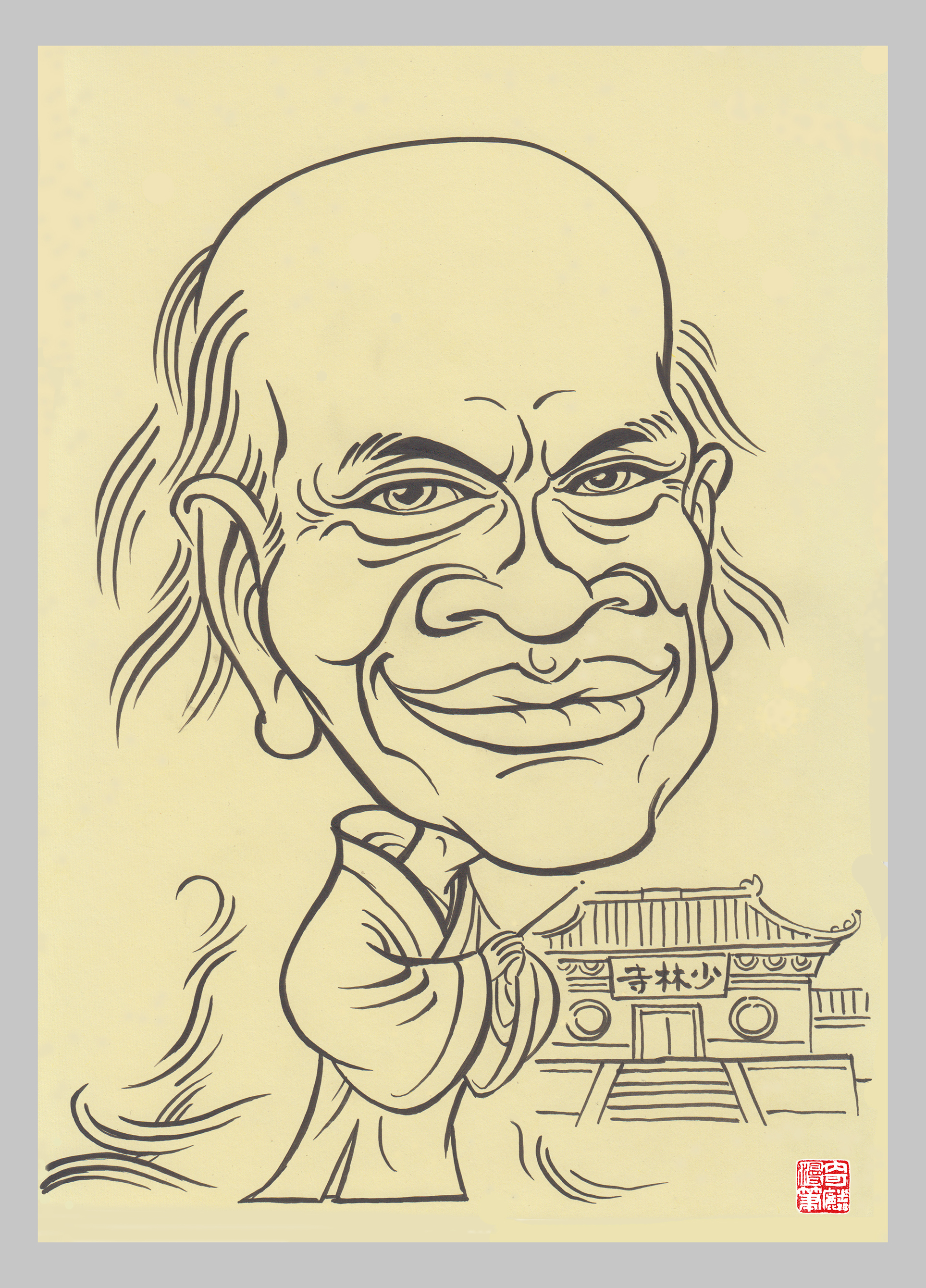 台湾漫画家蔡志忠漫像