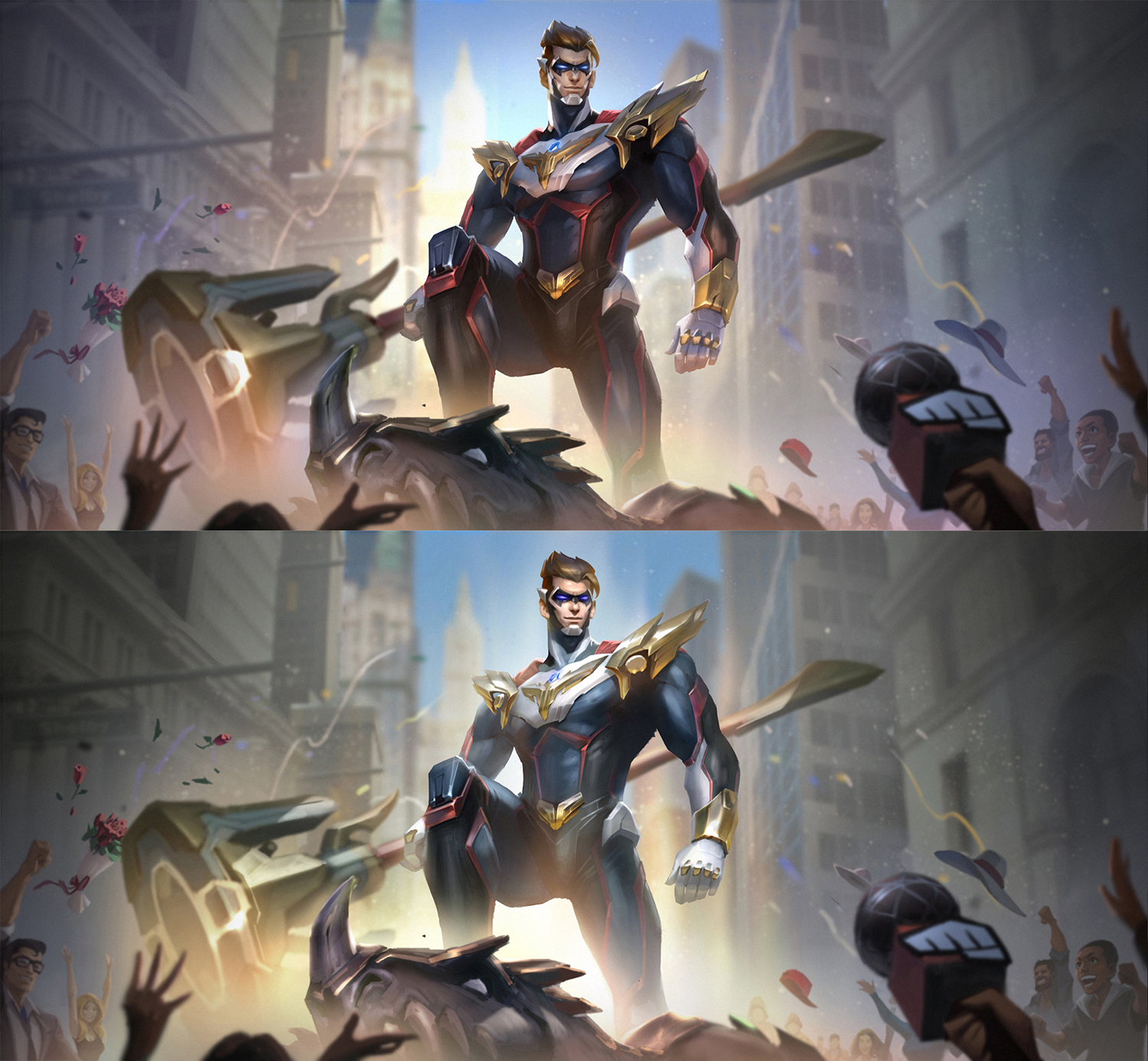 英雄联盟-超级英雄杰斯 皮肤插画