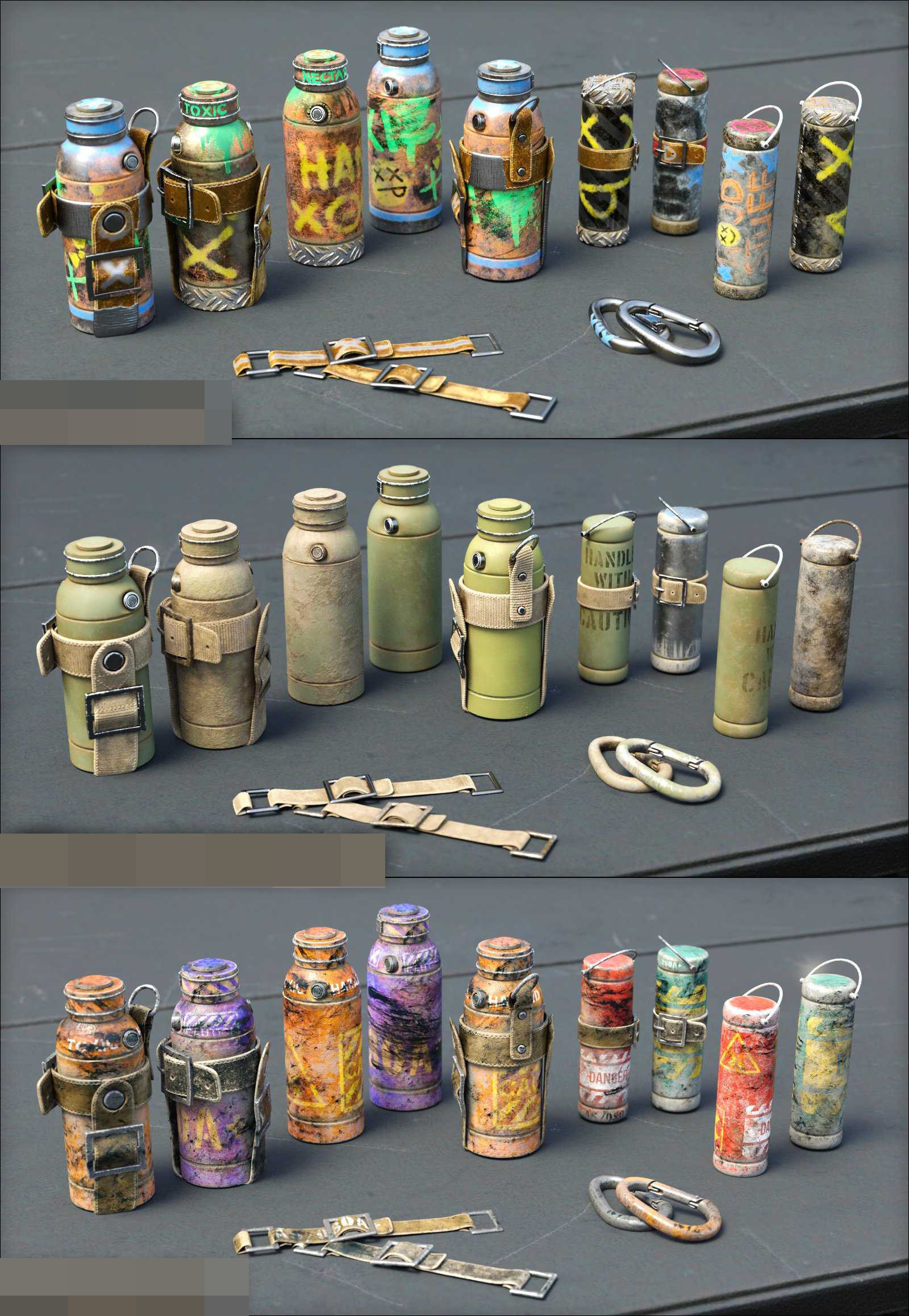 科幻未来末日废墟荒地求生战士装备道具服装 f177