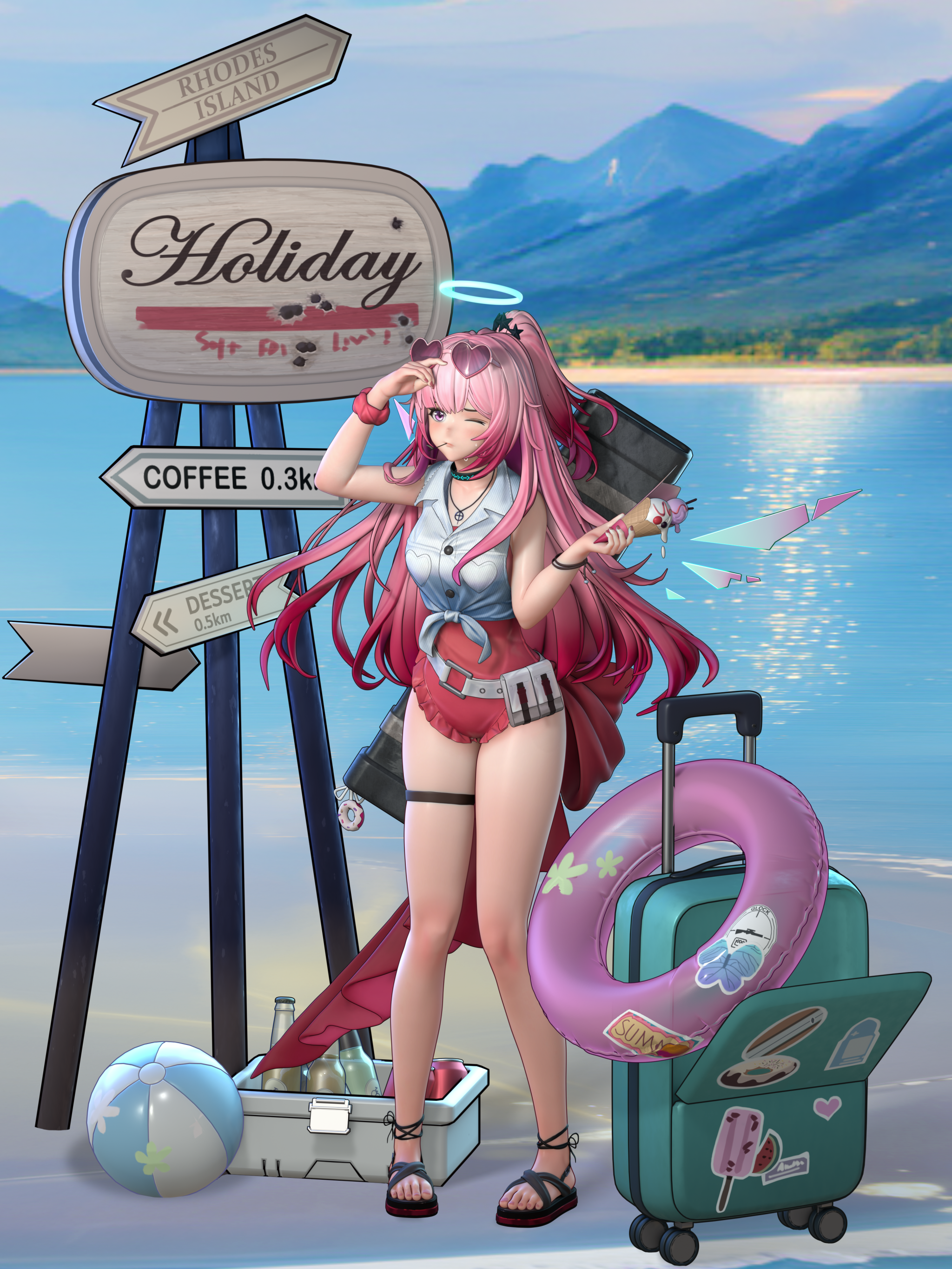 学员作品-【明日方舟】安比尔悠然假日3d化!