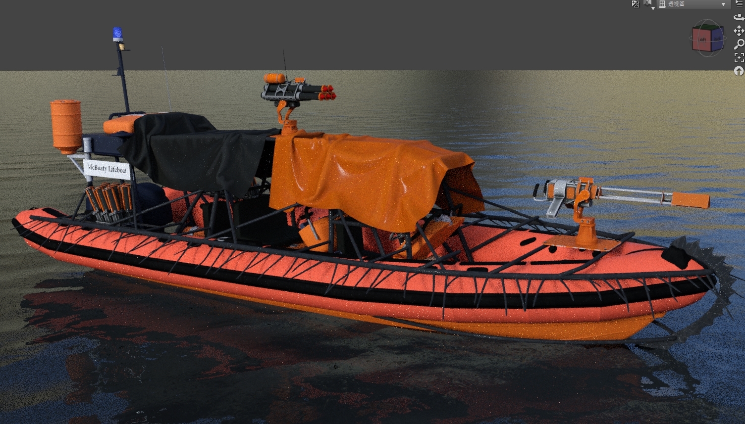 特战部队潜行攻击援助救援皮筏艇 海狸艇 部队潜行橡皮艇