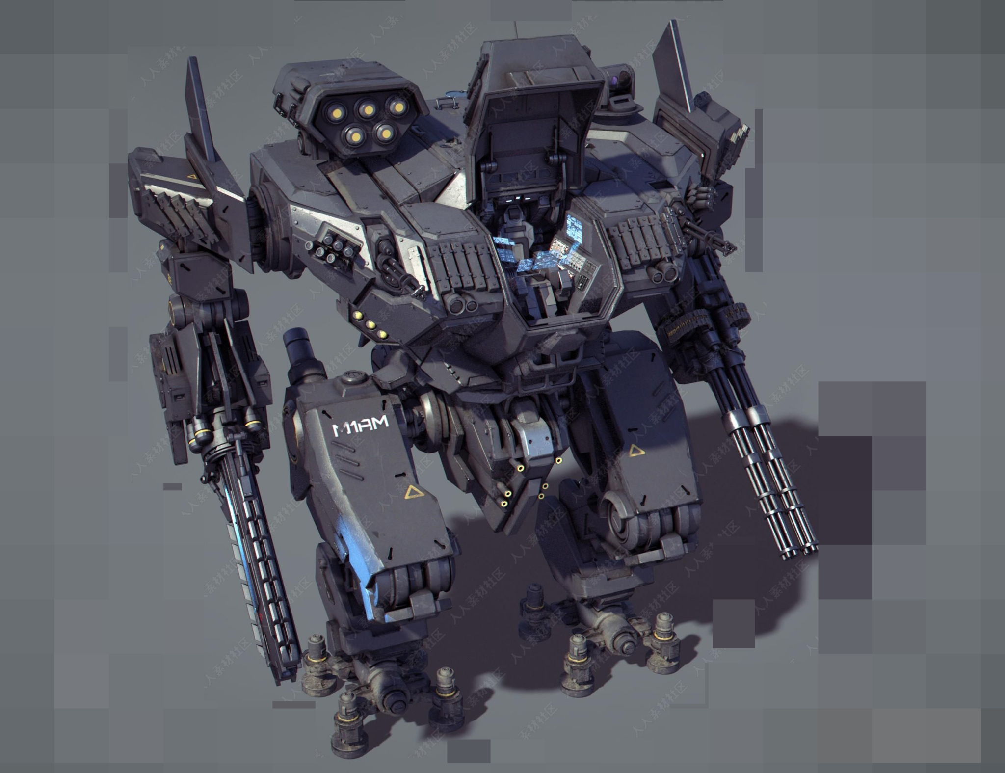 重型突击载人机器人 载人战斗机器人 重型战斗机器人 机械