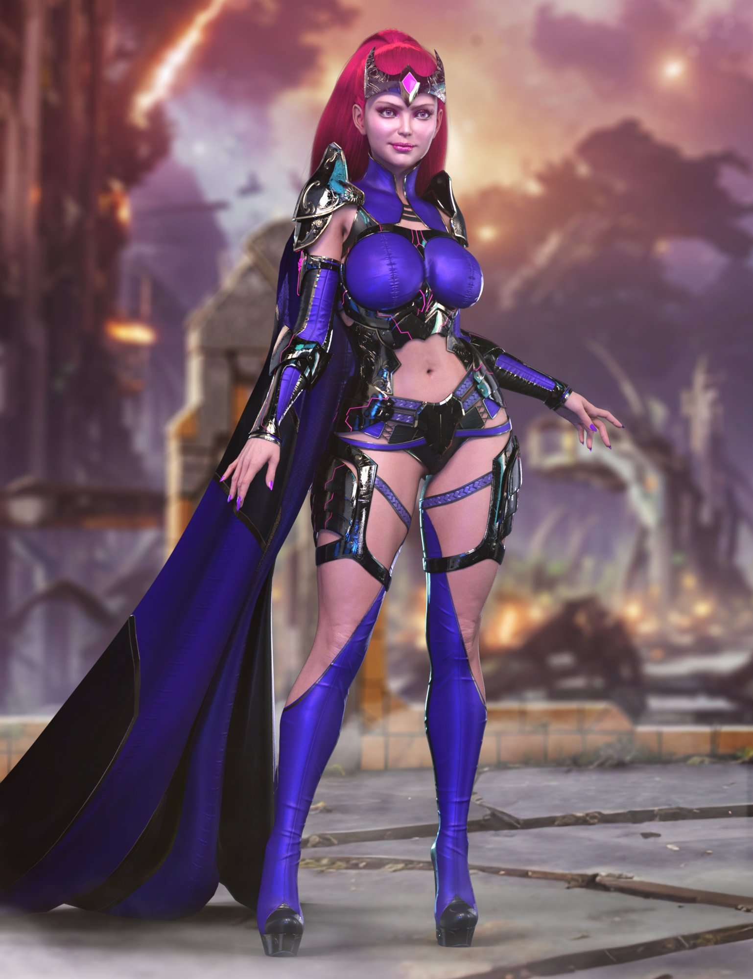 魔幻世界奇异女侠战士套装 虚拟服饰 游戏服饰 f43