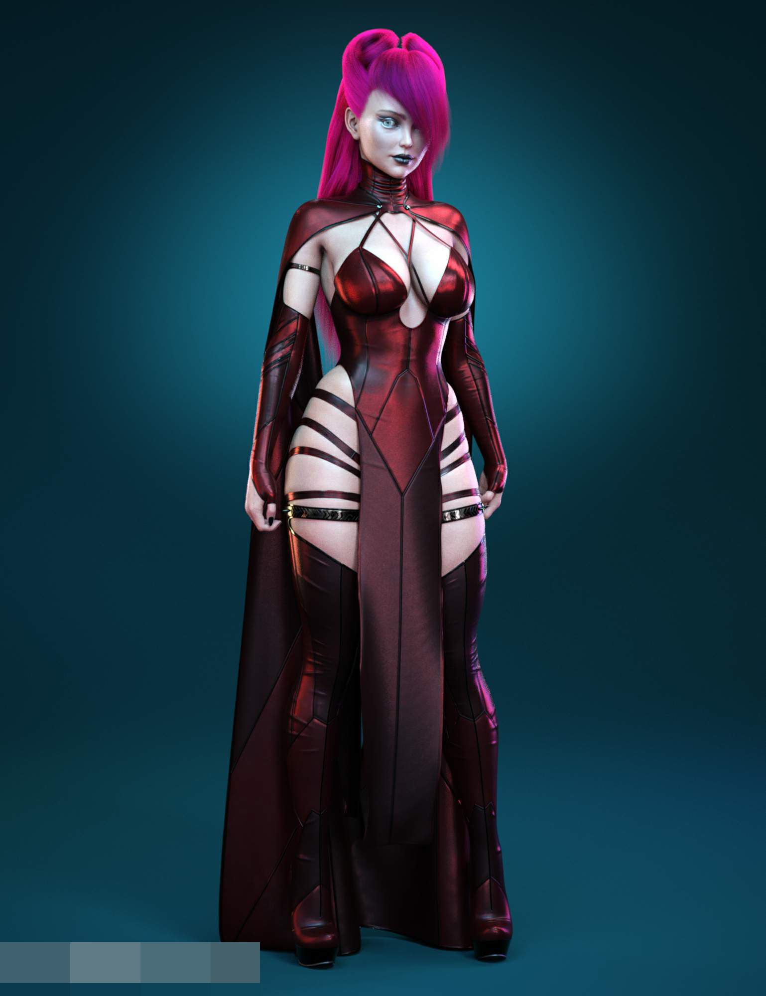 魔幻世界奇异女侠服饰 虚拟服饰 游戏服饰 角色服装 f44