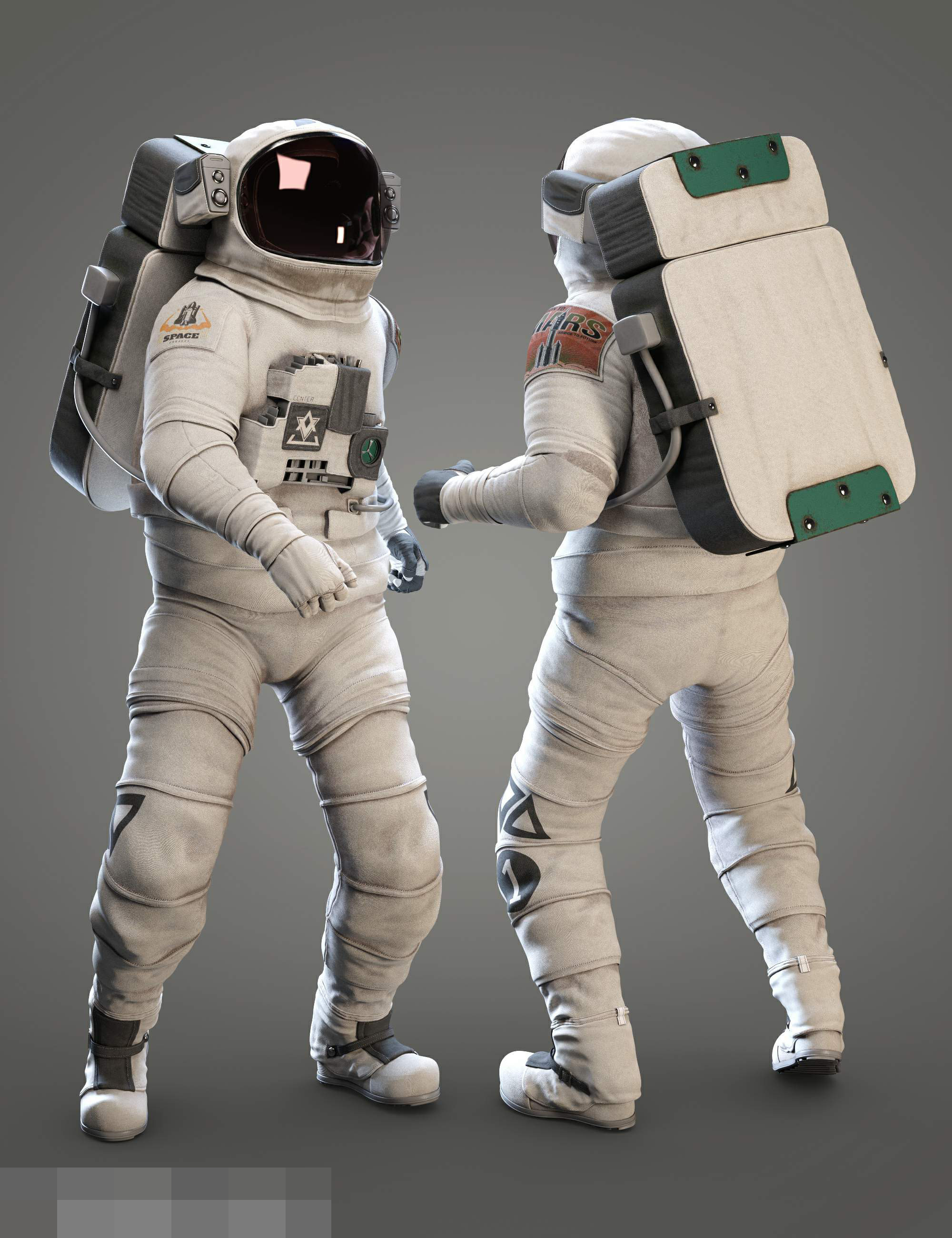 科幻未来外星球地表行走宇航服 角色服装 虚拟服饰 f216