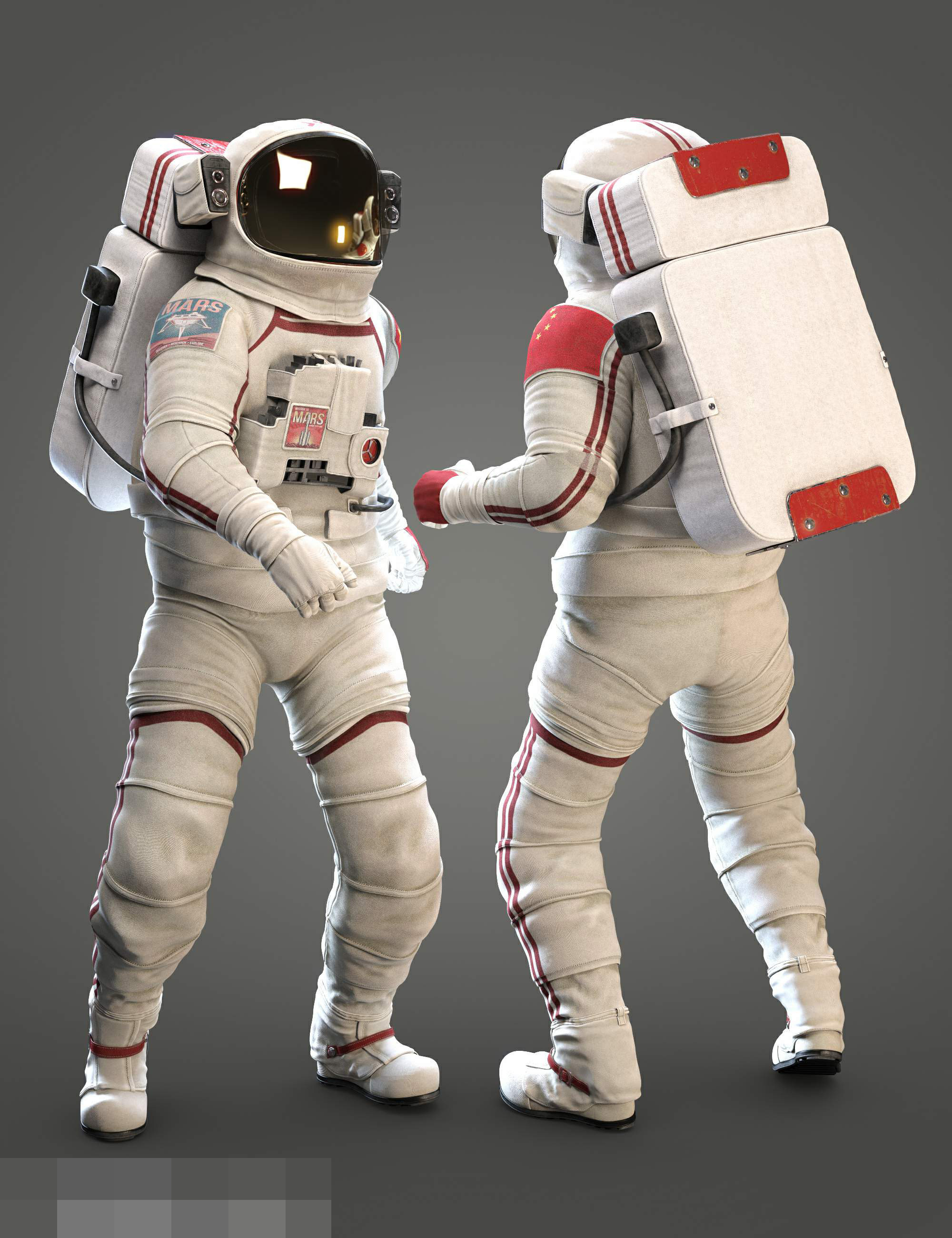 科幻未来外星球地表行走宇航服 角色服装 虚拟服饰 f216